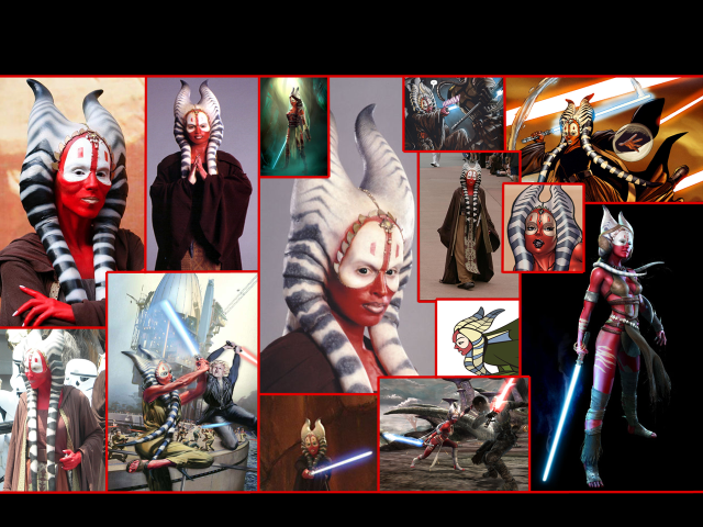 Star wars characters costumes collage free wallpaper for desktop - medium preview image