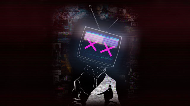 Tv head neon x cyberpunk free wallpaper for desktop - medium preview image