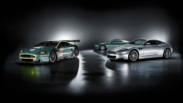 Green white silver cars dark free wallpaper for desktop - medium preview image