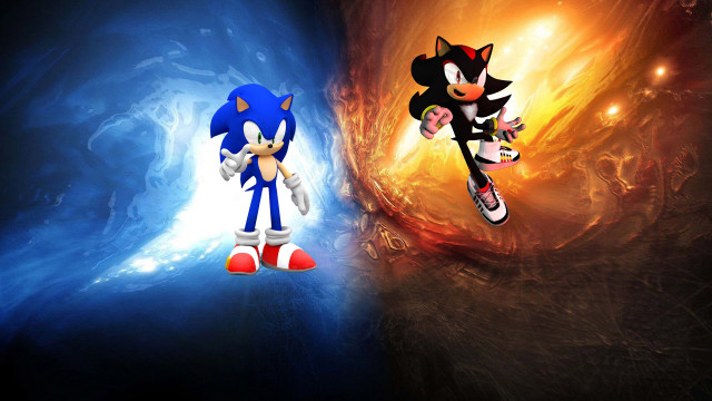 Sonic tails space blue red free wallpaper for desktop - medium preview image
