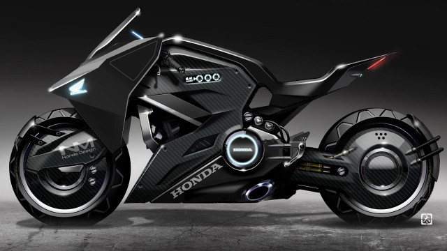 Futuristic motorcycle concept digital rendering free wallpaper for desktop - medium preview image