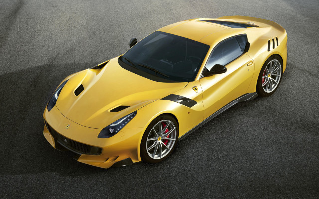 Yellow sports car race track free wallpaper for desktop - medium preview image