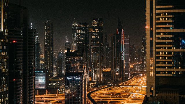 City night traffic tokyo skyline free wallpaper for desktop - medium preview image