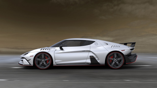 White sports car red rims #3 free wallpaper for desktop - medium preview image