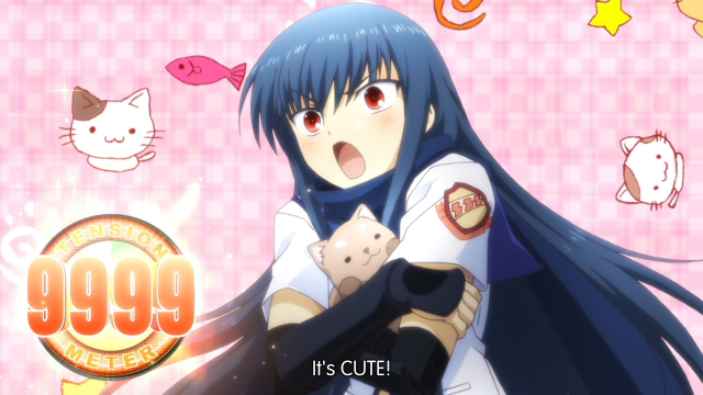 Girl long hair holding cat #2 free wallpaper for desktop - medium preview image