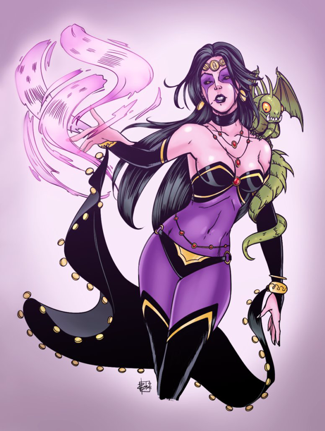 Purple dragon woman fantasy mtg free wallpaper for mobile - medium preview image