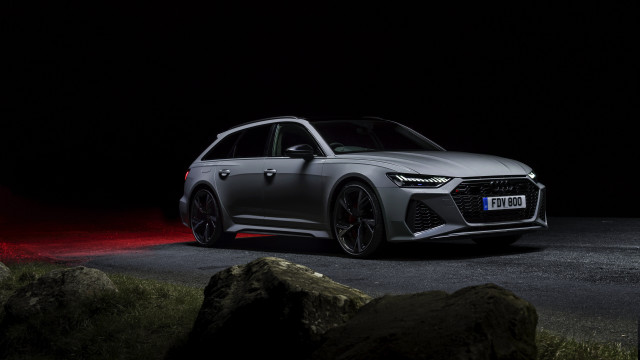 Silver car night road red free wallpaper for desktop - medium preview image