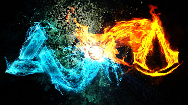 Fire ice 3d blender embers free wallpaper for desktop - medium preview image