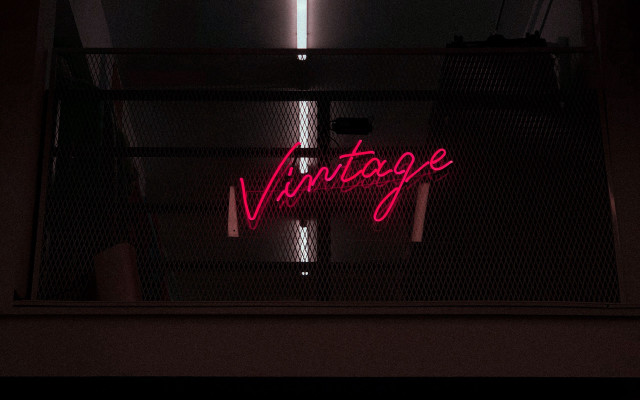 Neon vintage window sill dark free wallpaper for desktop - medium preview image