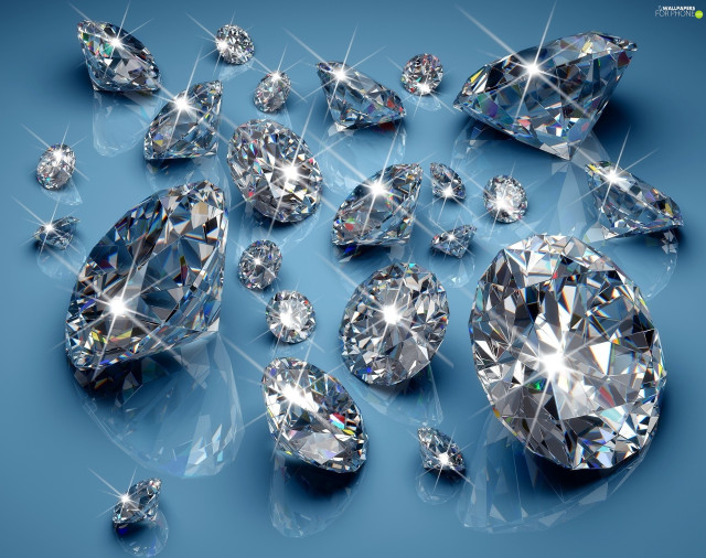 Diamonds blue surface sparkles background free wallpaper for desktop - medium preview image