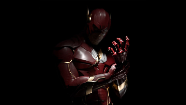 Red suit man holding glove free wallpaper for desktop - medium preview image