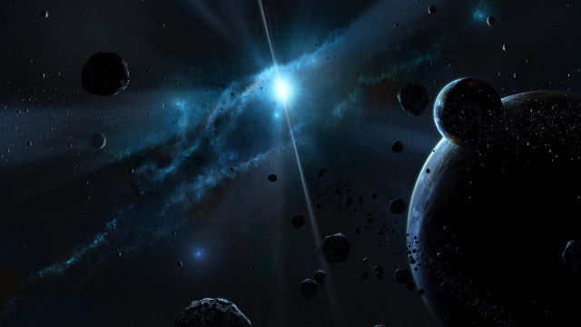 Planets star bright light astronaut free wallpaper for desktop - medium preview image