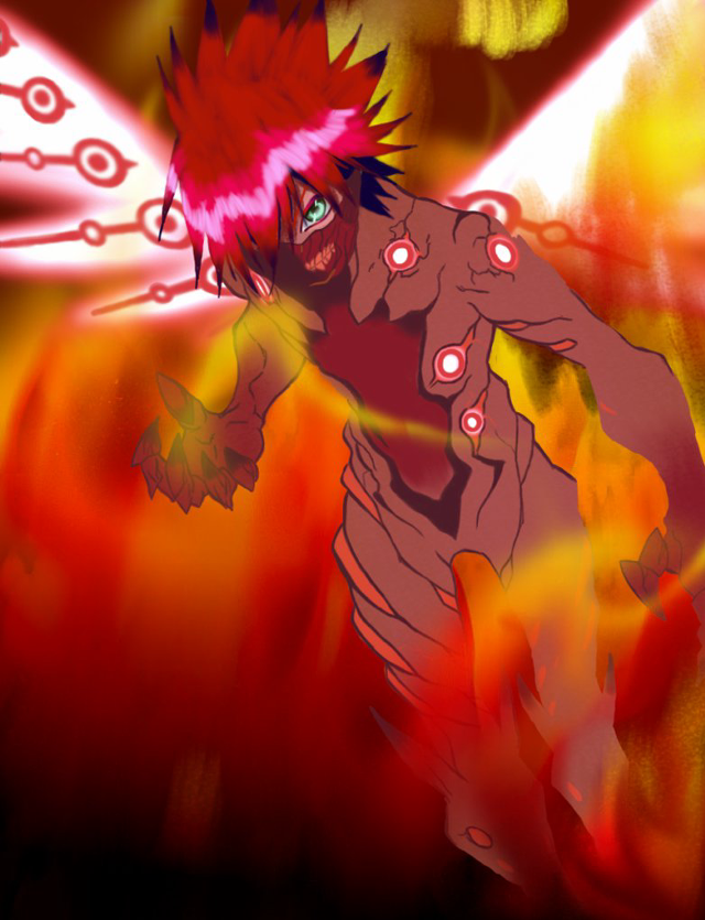 Fiery phoenix redhair glowingeyes autumnleaves free wallpaper for mobile - medium preview image