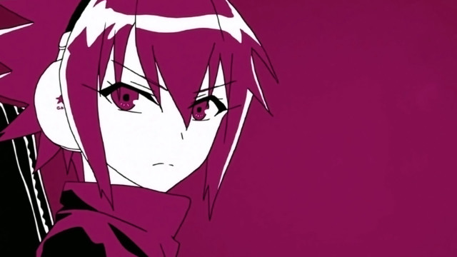 Anime girl pinkhair purple scarf free wallpaper for desktop - medium preview image