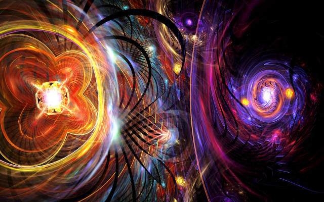Spiral lightning star psychedelic fractals free wallpaper for desktop - medium preview image