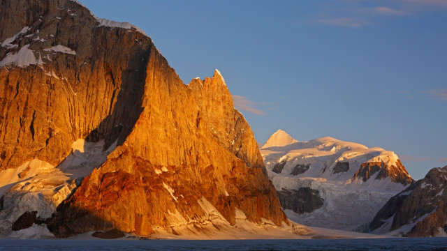 Mountain snow blue sky clouds #2 free wallpaper for desktop - medium preview image