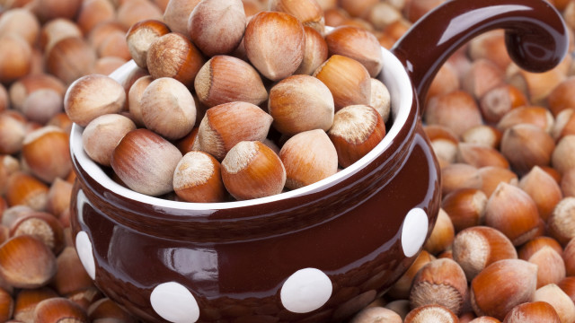 Nuts bowl pile closeup highdef free wallpaper for desktop - medium preview image
