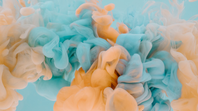 Colored ink water blue white free wallpaper for desktop - medium preview image