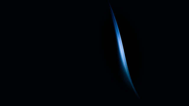 Black blue curved minimalism raytraced free wallpaper for desktop - medium preview image