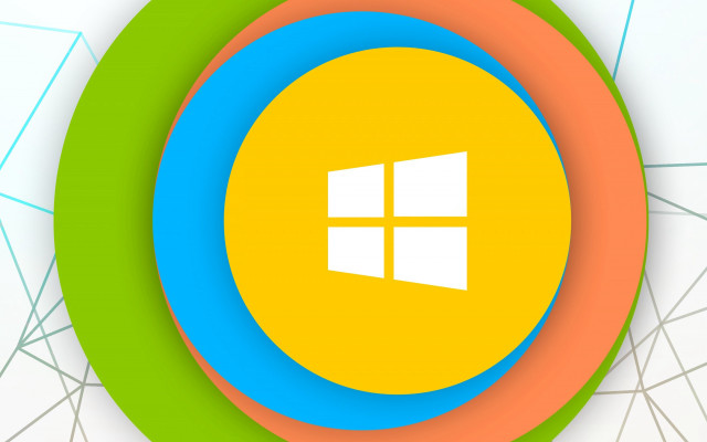 Circle window moon bauhaus triadic free wallpaper for desktop - medium preview image