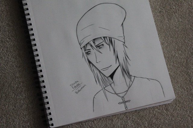 Person hat necklace drawing art free wallpaper for desktop - medium preview image