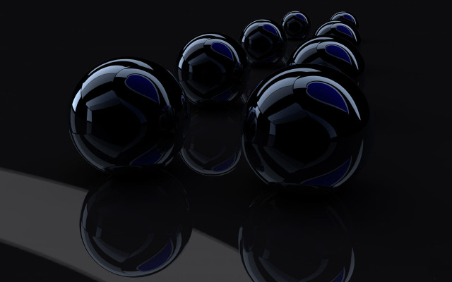 Black balls reflection beeple raytrace free wallpaper for desktop - medium preview image