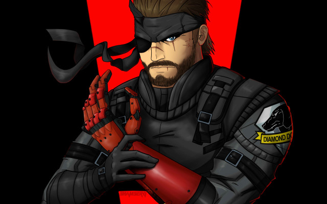 Man black suit red glove free wallpaper for desktop - medium preview image