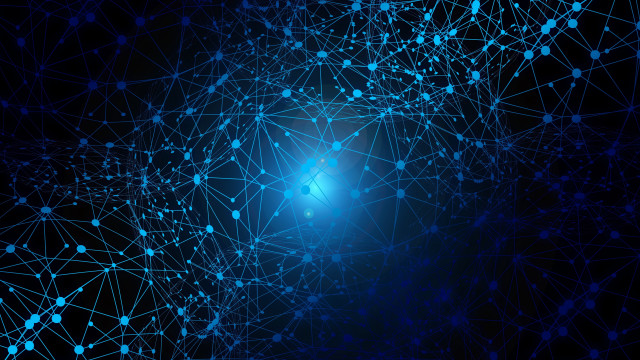 Blue dots lines light fireworks free wallpaper for desktop - medium preview image