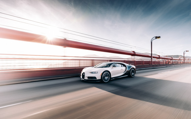 Bugatti highway sky redlight panfuturism free wallpaper for desktop - medium preview image