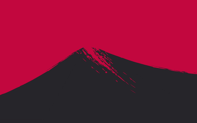 Red black mountains red sky free wallpaper for desktop - medium preview image