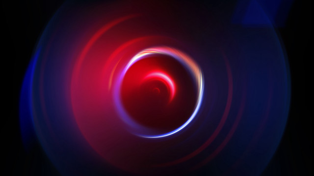 Red blue circular futurism raytraced free wallpaper for desktop - medium preview image