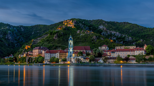 Heidelberg castle cityscape panorama bridge free wallpaper for desktop - medium preview image