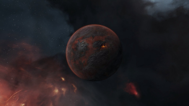 Red planet atmosphere light matte free wallpaper for desktop - medium preview image