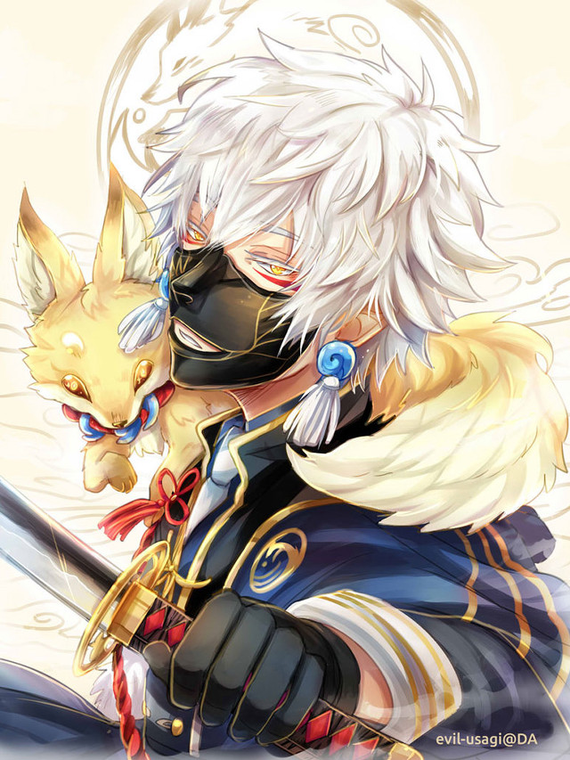 Man white hair black outfit #4 free wallpaper for mobile - medium preview image