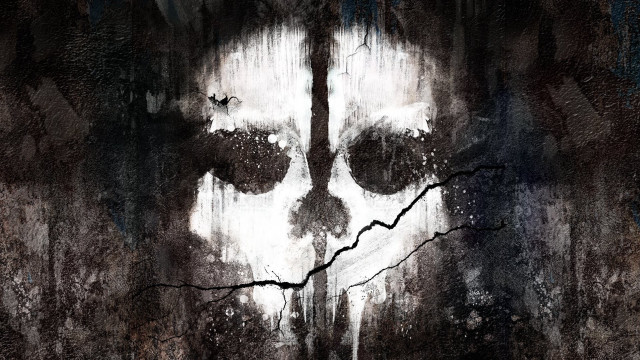 Skull face paint black background free wallpaper for desktop - medium preview image