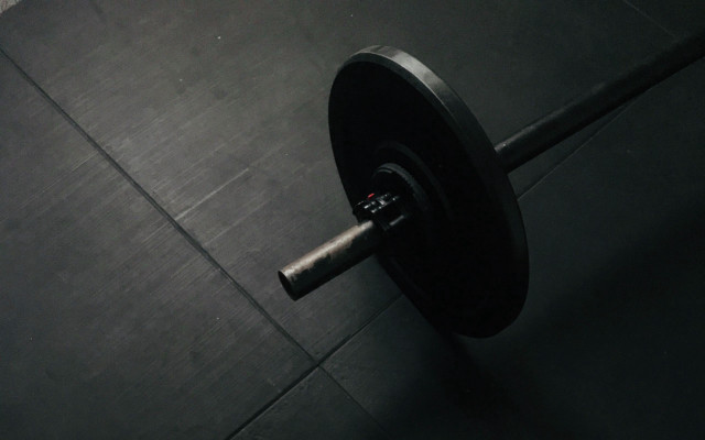 Barbell dark room black floor free wallpaper for desktop - medium preview image