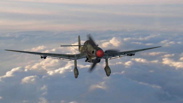 Fighter jet flying clouds red free wallpaper for desktop - medium preview image