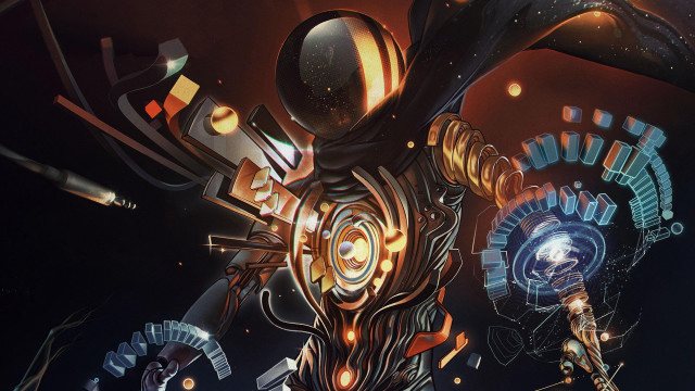 Strange creature biomechanical space android free wallpaper for desktop - medium preview image