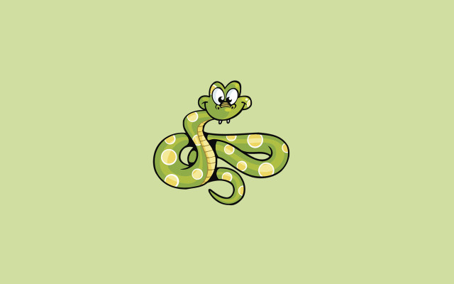 Green snake white spot belly free wallpaper for desktop - medium preview image