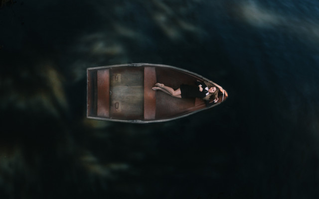 Boat sitting standing illustration cinematic free wallpaper for desktop - medium preview image