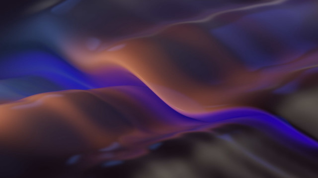 Blurry blue orange wave black free wallpaper for desktop - medium preview image