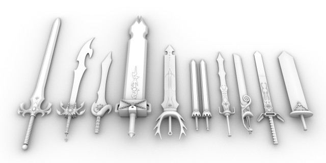 Tools arranged row white surface free wallpaper for desktop - medium preview image