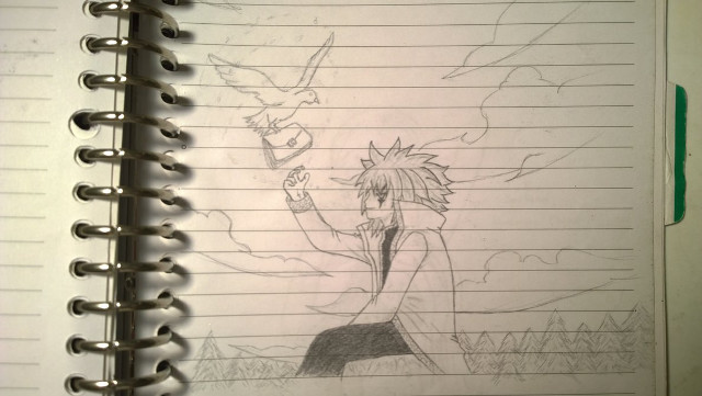 Girl guy drawing notebook pencil free wallpaper for desktop - medium preview image