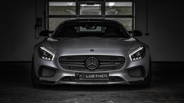 Mercedes sports car hood open free wallpaper for desktop - medium preview image