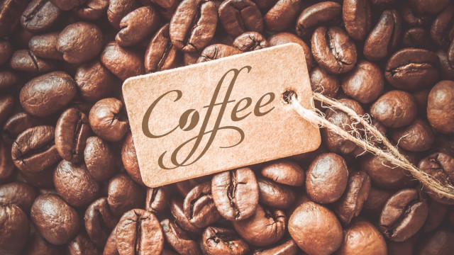 Coffee beans sign conceptual art free wallpaper for desktop - medium preview image