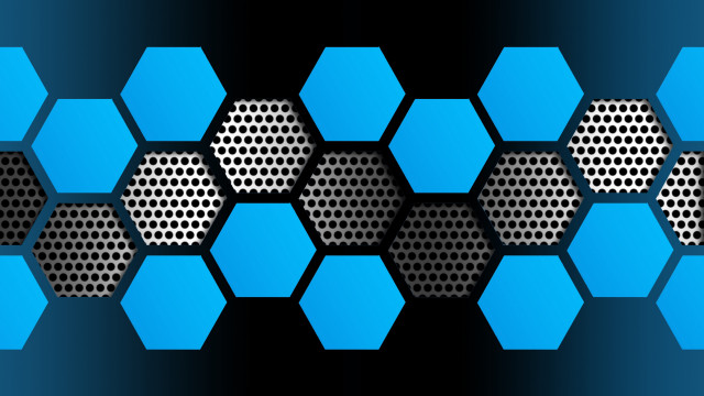 Blue hexagon pattern abstract 3d free wallpaper for desktop - medium preview image