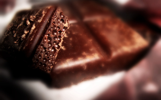 Chocolate bar closeup blurry background free wallpaper for desktop - medium preview image