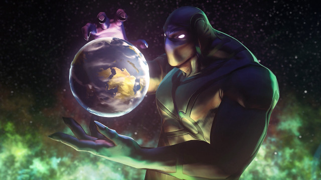 Woman crystal ball starry sky free wallpaper for desktop - medium preview image