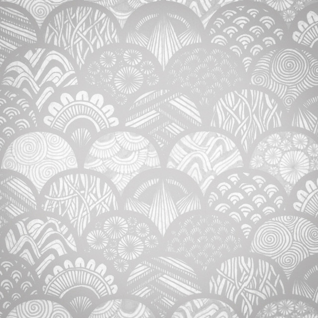 White wallpaper waves circles pattern free wallpaper for tablet - medium preview image