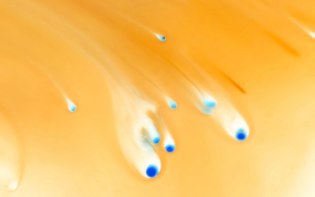 Blue drops yellow background water free wallpaper for desktop - medium preview image